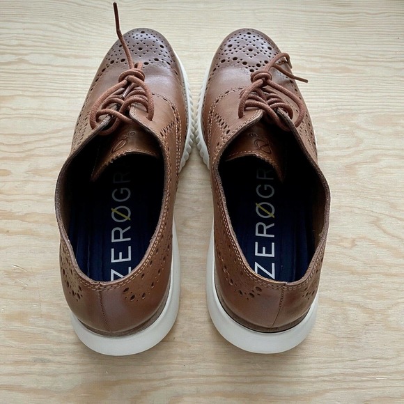 New Cole Haan 2.Zerogrand Wingtip Ox Men\'s Sz 8M Shoes British Brown C31532